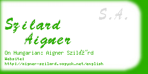 szilard aigner business card